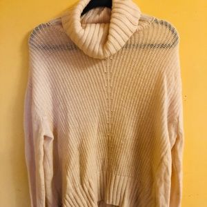 Anthropologie (Moth) Cream Wool Turtleneck